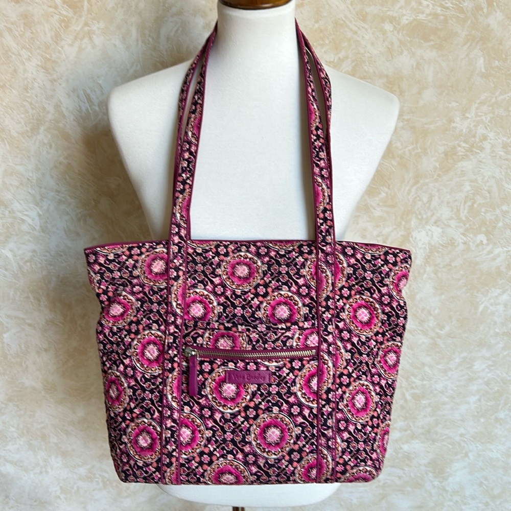 Vera Bradley Pink and Black Floral Shoulder Bag